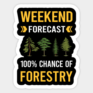 Weekend Forecast Forestry Sticker